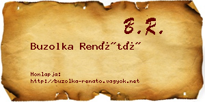 Buzolka Renátó névjegykártya